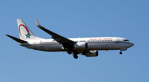 The CN-ROP Royal Air Maroc Boeing 737 makes its final approach for landing at Toulouse-Blagnac airport, France, March 20, 2019. PHOTO BY REUTERS/Regis Duvignau