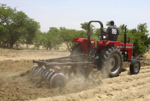 A farmer plows the field in Saulawa village, on the outskirts of Nigeria's north-central state of Kaduna. PHOTO BY REUTERS/Joe Brock