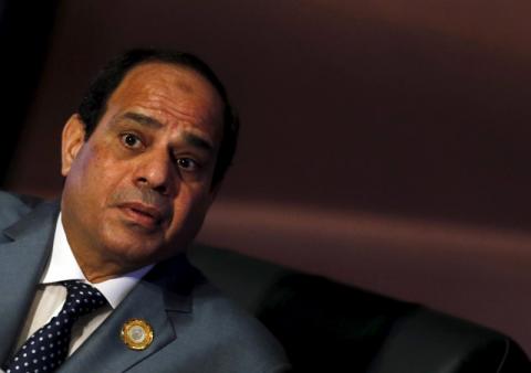 Egyptian President Abdel Fattah al-Sisi attends the closing session of the Arab Summit in Sharm el-Sheikh, in the South Sinai governorate, south of Cairo, March 29, 2015. PHOTO BY REUTERS/Amr Abdallah Dalsh