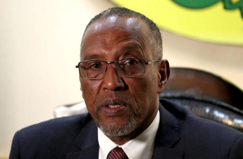 Muse Bihi Abdi of Somaliland speaks during a news conference in his office in Hargeysa, in northern Somalia's semi-autonomous Somaliland region on October 10, 2018. PHOTO BY REUTERS/Tiksa Negeri