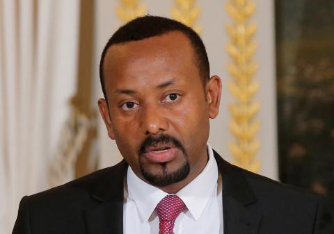 Ethiopian Prime Minister Abiy Ahmed speaks during a media conference at the Elysee Palace in Paris, France, October 29, 2018. PHOTO BY REUTERS/Michel Euler/Pool