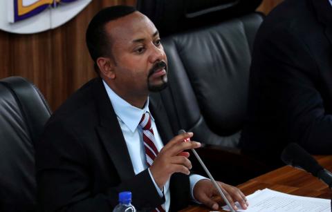 Ethiopia’s Prime Minister Abiy Ahmed speaks during a session with the Members of the Parliament in Addis Ababa, Ethiopia, October 22, 2019. PHOTO BY REUTERS/Tiksa Negeri