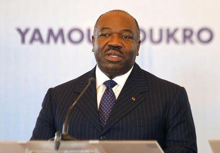 Gabon's president Ali Bongo talks during a news conference with Ivory Coast's President Alassane Ouattara (not pictured) at the presidential palace in Yamoussoukro, November 26, 2014. PHOTO BY REUTERS/Luc Gnago