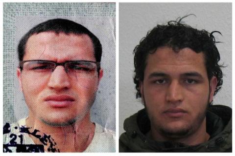 Anis Amri in a combination image released by German police. PHOTO BY REUTERS/BKA