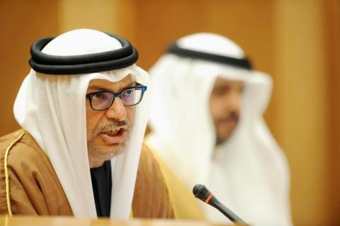 Anwar Mohammed Gargash, Minister of State for Foreign Affairs, speaks during a meeting of the Federal National Council in Abu Dhabi, January 22, 2013. PHOTO BY REUTERS/Ben Job