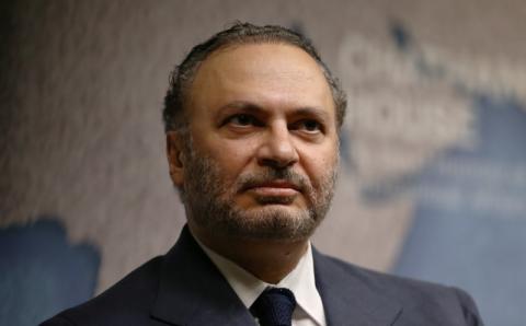 Minister of State for Foreign Affairs for the United Arab Emirates, Anwar Gargash, speaks at an event at Chatham House in London, Britain, July 17, 2017. PHOTO BY REUTERS/Neil Hall