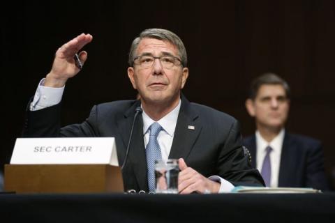 U.S. Secretary of Defense Ash Carter testifies on operations against the Islamic State, on Capitol Hill in Washington, U.S., April 28, 2016. PHOTO BY REUTERS/Jonathan Ernst