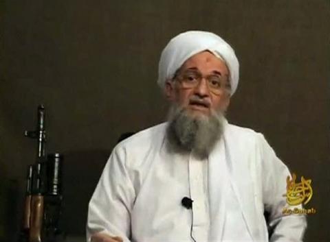 Al Qaeda's Ayman al-Zawahri speaks from an unknown location, in this still image taken from video uploaded on a social media website, June 8, 2011. PHOTO BY REUTERS/Social Media Website