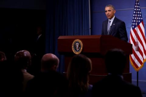 U.S. President Barack Obama holds a news conference at the Pentagon in Arlington, Virginia, U.S., August 4, 2016. PHOTO BY REUTERS/Jonathan Ernst