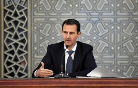Syrian President Bashar al-Assad as seen in Damascus, Syria, November 14, 2017. PHOTO BY REUTERS/SANA