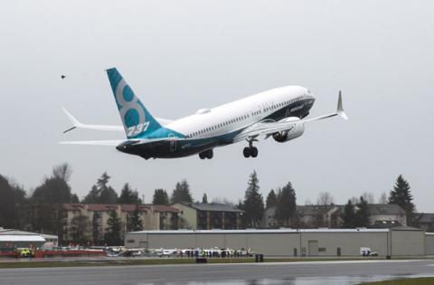 A Boeing 737 MAX 8 takes off during a flight test in Renton, Washington, January 29, 2016. REUTERS/Jason Redmond/