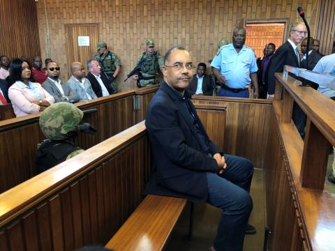 Mozambique's former finance minister Manuel Chang appears in court during an extradition hearing in Johannesburg, South Africa, January 8, 2019. PHOTO BY REUTERS/Shafiek Tassiem