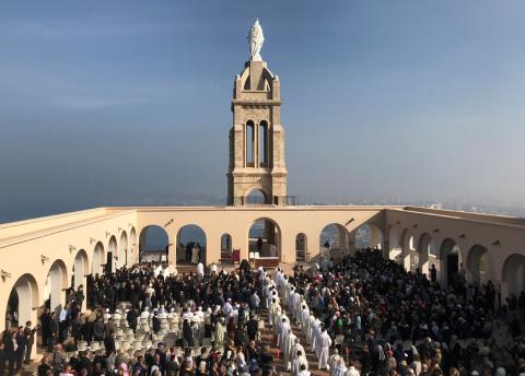 Faithful attend the beatification ceremony for seven monks and twelve clergy, who were killed in Algeria’s civil war, at the Notre Dame de Santa Cruz in the city of Oran, Algeria, December 8, 2018. PHOTO BY REUTERS/Abdelaziz Boumzar