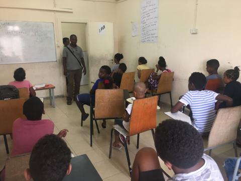 Class in progress at the Abugida Eritrean Community School in Tel Aviv, Israel on September 25, 2018. PHOTO BY REUTERS/Inna Lazareva
