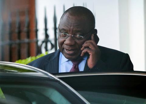 Deputy president Cyril Ramaphosa leaves Tuynhuys, the office of the Presidency at Parliament in Cape Town, South Africa, February 7, 2018. PHOTO BY REUTERS/Sumaya Hisham