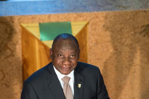 South African President Cyril Ramaphosa. PHOTO BY REUTERS/Rodger Bosch/Pool 