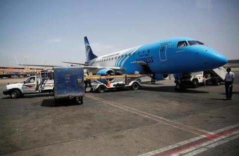 Workers service around an Egyptair flight at International Cairo Airport, Egypt, May 21, 2016. PHOTO BY REUTERS/Amr Abdallah Dalsh