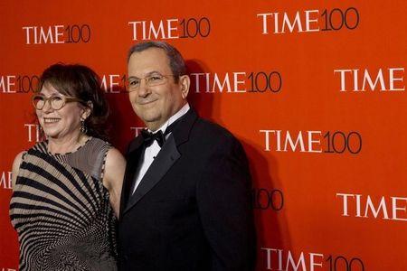 Former Prime Minister of Israel Ehud Barak and his wife Nili Priel arrive for the TIME 100 Gala in New York, April 21, 2015. PHOTO BY REUTERS/Brendan McDermid