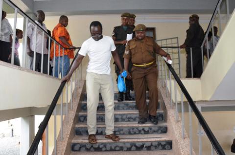 Tanzanian investigative journalist Erick Kabendera leaves after he appeared at the Kisutu residents magistrate court in Dar es Salaam, Tanzania, September 12, 2019. PHOTO BY REUTERS/Emmanuel Herman