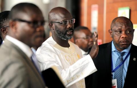Liberia's President George Weah arrives at the 30th Ordinary Session of the Assembly of the Heads of State and the Government of the African Union in Addis Ababa, Ethiopia, January 28, 2018. PHOTO BY REUTERS/Tiksa Negeri