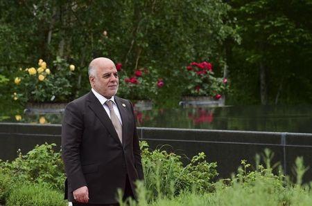 Iraqi Prime Minister Haider al-Abadi arrives for the second working session of the G7 summit at the Elmau castle in Kruen near Garmisch-Partenkirchen, Germany, June 8, 2015. PHOTO BY REUTERS/John Macdougall