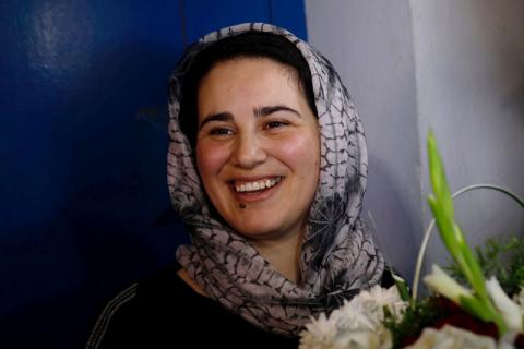 Moroccan journalist Hajar Raissouni leaves the prison in Sale, near the capital Rabat, Morocco, October 16, 2019. PHOTO BY REUTERS/Stringer