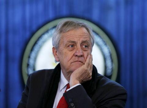 Nicholas Haysom, the head of the U.N. Assistance Mission, listens to a question during a news conference in Kabul, Afghanistan, February 14, 2016. PHOTO BY REUTERS/Mohammad Ismail