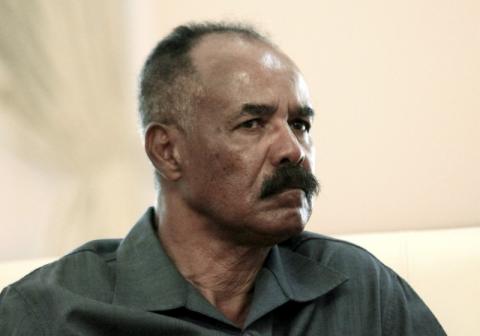 Eritrea's President Isaias Afwerki listens as he meets with Sudan's President Omar al-Bashir during his official visit in Khartoum, Sudan, June 11, 2015. PHOTO BY REUTERS/Mohamed Nureldin Abdallah