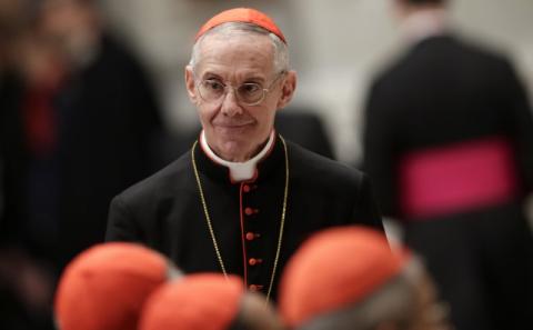 French Cardinal Jean-Louis Tauran arrives to attend a prayer at Saint Peter's Basilica in the Vatican, March 6, 2013. PHOTO BY REUTERS/Max Rossi