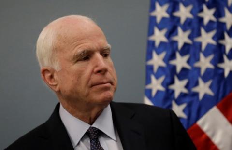 U.S. Senator John McCain attends a news conference at the Benjamin Franklin Library in Mexico City, Mexico, December 20, 2016. PHOTO BY REUTERS/Henry Romero