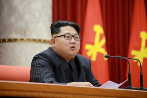 North Korean leader Kim Jong Un attends the 3rd Meeting of Activists in Fisheries under the Korean People's Army (KPA) in this undated photo released by North Korea's Korean Central News Agency (KCNA) in Pyongyang December 29, 2015. PHOTO BY REUTERS