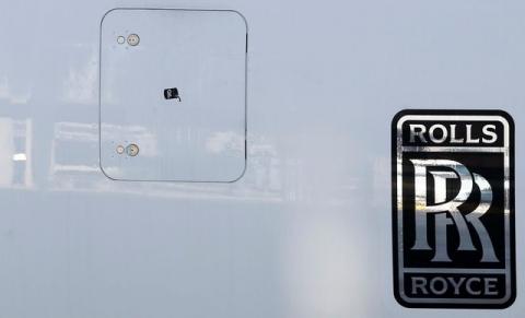 A Rolls-Royce logo is pictured on the exterior of an Airbus A350 XWB during the Airbus annual news conference in Colomiers, near Toulouse, January 13, 2015. PHOTO BY REUTERS/Regis Duvignau