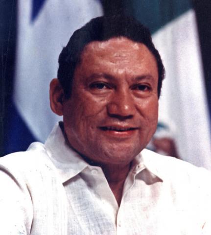 Panamanian strongman Manuel Antonio Noriega takes part in a news conference at the Atlapa center in this file photo in Panama City, October 11,1989. PHOTO BY REUTERS/Alberto Lowe