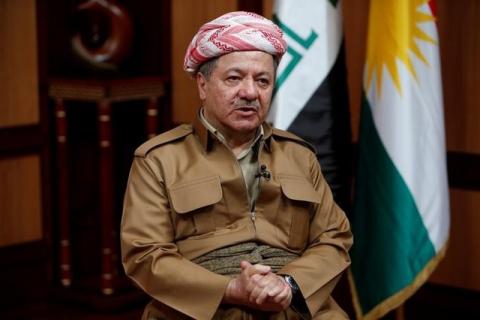 Iraq's Kurdistan region's President Massoud Barzani speaks during an interview with Reuters in Erbil, Iraq, July 6, 2017. PHOTO BY REUTERS/Azad Lashkari