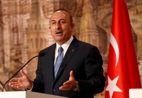 Turkish Foreign Minister Mevlut Cavusoglu speaks during a news conference in Istanbul, Turkey, October 30, 2018. PHOTO BY REUTERS/Murad Sezer