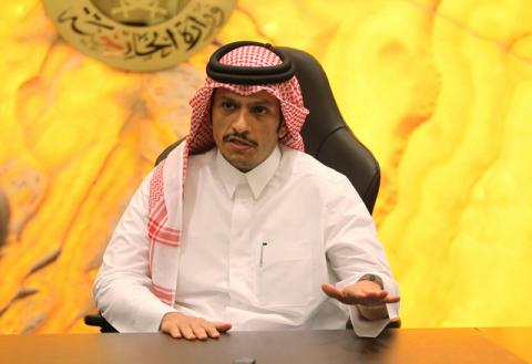 Qatar's Foreign Minister Sheikh Mohammed bin Abdulrahman al-Thani gestures during an interview with Reuters in Doha, Qatar, November 26, 2016. PHOTO BY REUTERS/Naseem Zeitoon