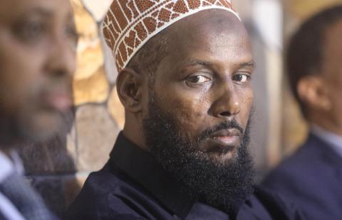 Former al Shabaab leader Mukhtar Robow attends a news conference in Baidoa, Somalia, November 4, 2018. PHOTO BY REUTERS/Feisal Omar