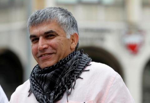 Bahraini human rights activist Nabeel Rajab arrives for his appeal hearing at court in Manama, February 11, 2015. PHOTO BY REUTERS/Hamad Mohammed