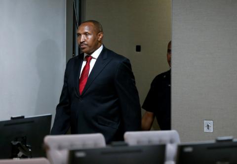 Congolese militia commander Bosco Ntaganda enters the courtroom of the ICC (International Criminal Court) during his trial in the Hague, the Netherlands, July 8, 2019. PHOTO BY REUTERS/Eva Plevier/Pool