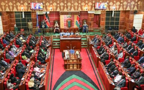 A general view is seen of a special Parliamentary session at Parliament Building waiting to be addressed by Kenya's President Uhuru Kenyatta in the capital Nairobi October 6, 2014.PHOTO BY REUTERS