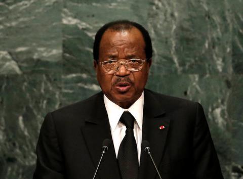 President Paul Biya of Cameroon addresses the 71st United Nations General Assembly in Manhattan, New York, U.S., September 22, 2016. PHOTO BY REUTERS/Mike Segar