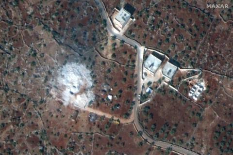 The residence of Islamic State leader Abu Bakr al-Baghdadi is seen after a U.S. military raid, in this handout satellite image taken on November 12, 2019, and released on December 24, 2019 by Maxar Technologies. PHOTO BY REUTERS/Maxar Technologies/Handout