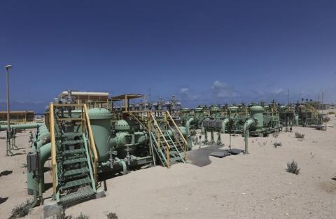 A general view of pipelines at the Zueitina oil terminal in Zueitina, west of Benghazi, April 7, 2014. PHOTO BY REUTERS/Esam Omran Al-Fetori