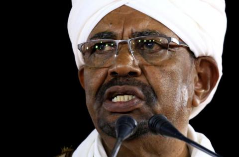 Sudan's Omar al-Bashir delivers a speech at the Presidential Palace in Khartoum, Sudan, February 22, 2019. PHOTO BY REUTERS/Mohamed Nureldin Abdallah