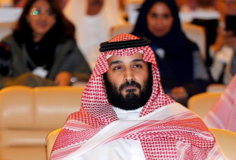 Saudi Crown Prince Mohammed bin Salman attends the Future Investment Initiative conference in Riyadh, Saudi Arabia, October 24, 2017. PHOTO BY REUTERS/Hamad I Mohammed