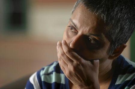 Rafida Ahmed, who is recovering from injuries including the loss of her thumb suffered during a hacking attack by jihadi assailants, speaks during an interview with Reuters near Washington, April 23, 2015. PHOTO BY REUTERS/Stringer