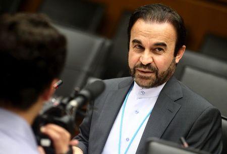 Iran's ambassador to the International Atomic Energy Agency (IAEA) Reza Najafi waits for the start of a board of governors meeting at the IAEA headquarters in Vienna, Austria, June 10, 2015. PHOTO BY REUTERS/Heinz-Peter Bader