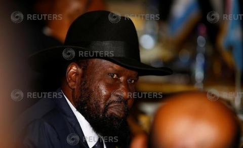 South Sudan's President Salva Kiir attends the 28th Ordinary Session of the Assembly of the Heads of State and the Government of the African Union in Ethiopia's capital Addis Ababa, January 30, 2017. Picture taken January 30, 2017. PHOTO BY REUTERS/Tiksa Negeri