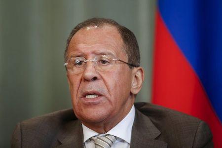 Russian Foreign Minister Sergei Lavrov speaks during a news conference after a meeting with his Belarusian counterpart Vladimir Makei in Moscow, Russia, June 8, 2015. PHOTO BY REUTERS/Maxim Zmeyev