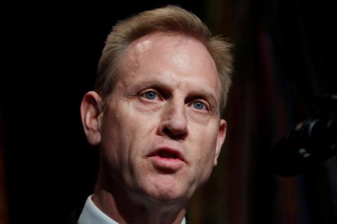 Acting U.S. Secretary of Defense Patrick Shanahan speaks during the Missile Defense Review announcement at the Pentagon in Arlington, Virginia, U.S., January 17, 2019. PHOTO BY REUTERS/Kevin Lamarque